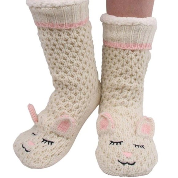 Jane & Bleeker Shoes - Jane and Bleeker Sheep Lamb Tall Slipper Socks